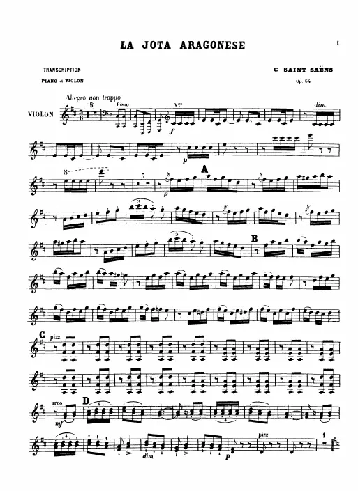 First page of La Jota aragonese