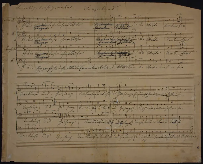 First page of Sängerbund