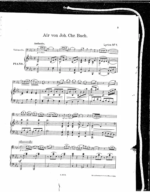 First page of Air in E-flat major