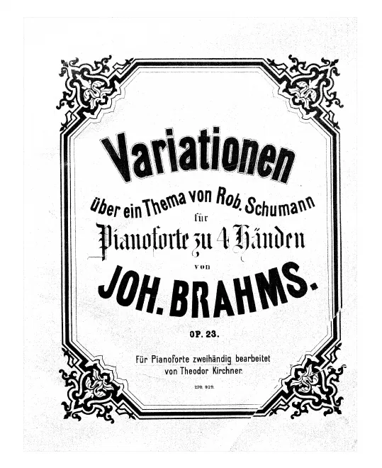 First page of Variations on a Theme by Robert Schumann