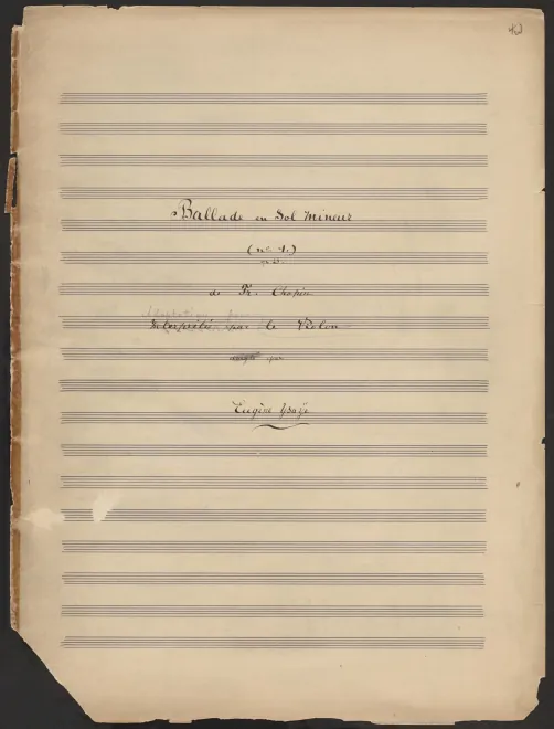 First page of Ballade No.1