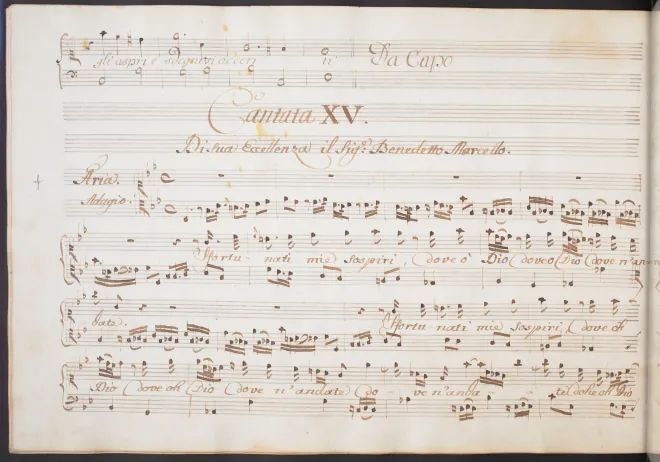 First page of Sfortunati miei sospiri