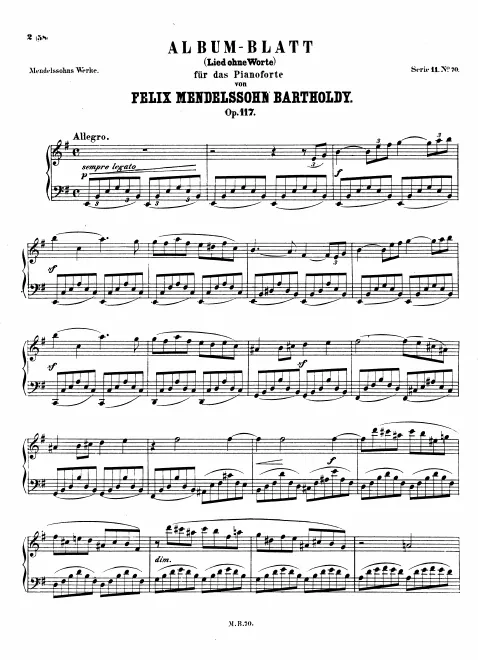 First page of Albumblatt