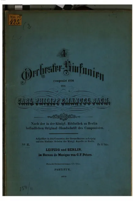 First page of Symphony in E-flat major