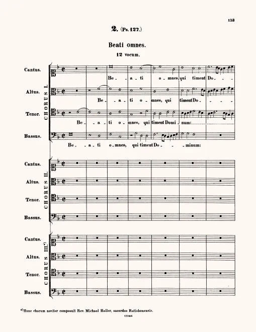 First page of Beati omnes qui timent