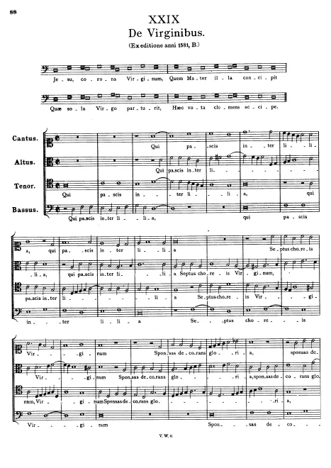 First page of Jesu, corona virginum