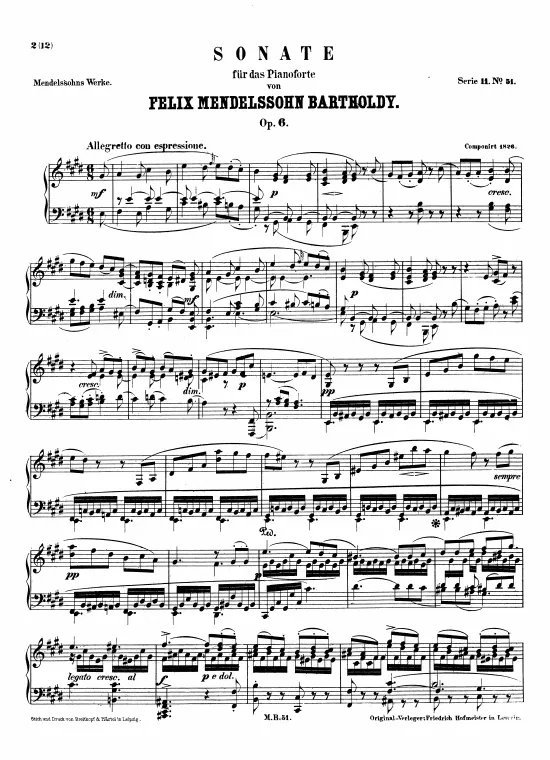 First page of Piano Sonata No.1
