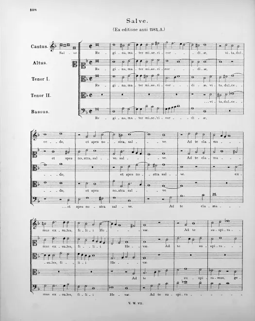 First page of Salve Regina, mater misericordiæ
