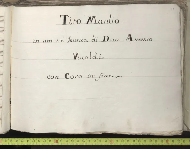 First page of Tito Manlio