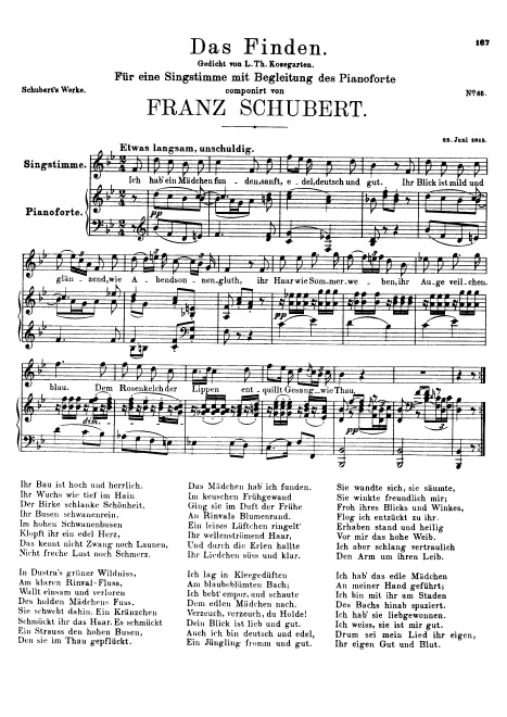 First page of Das Finden