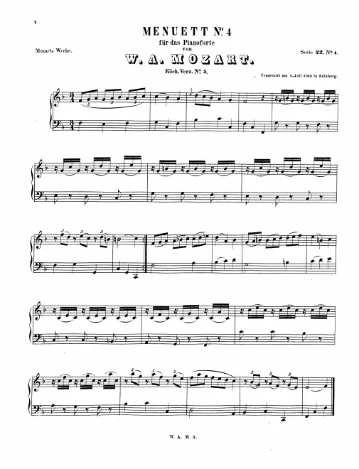 First page of Minuet in F major