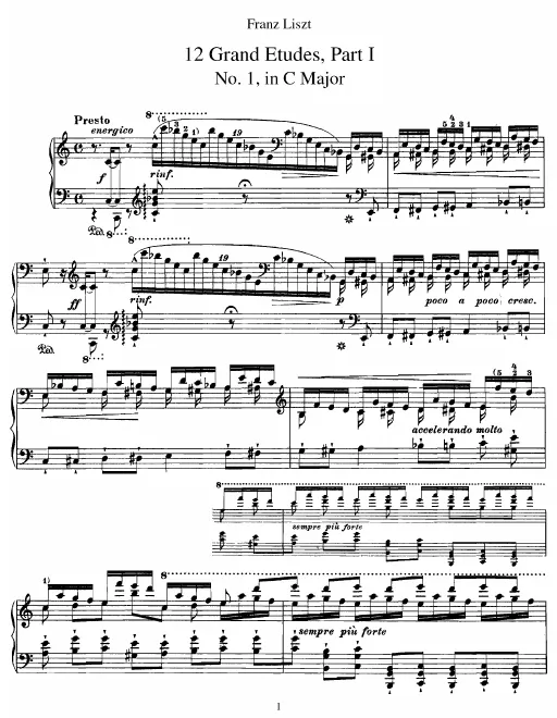 First page of Grandes Etudes