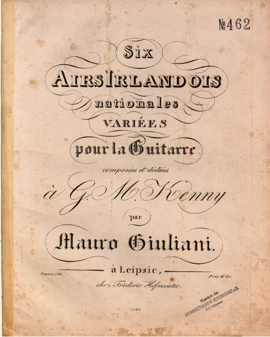 First page of 6 Arie nazionale irlandesi