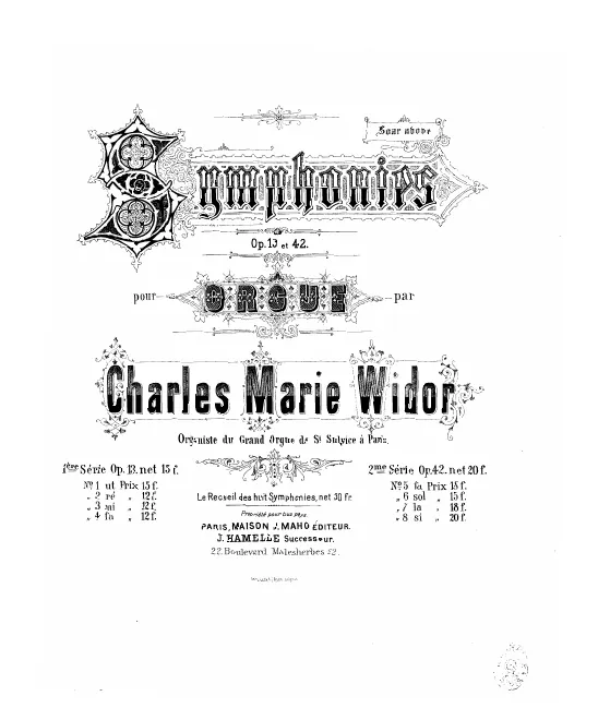 First page of Organ Symphony No.8