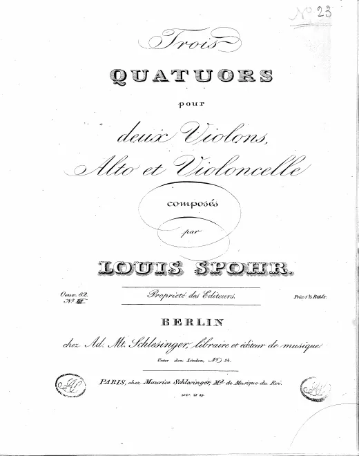 First page of String Quartet No.25