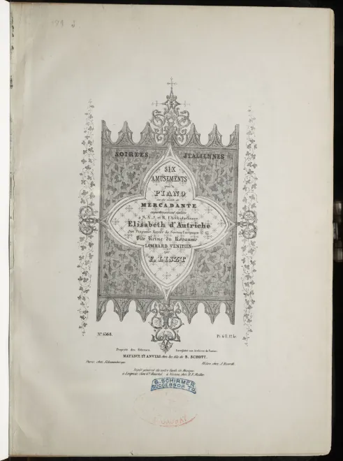 First page of Soirées italiennes