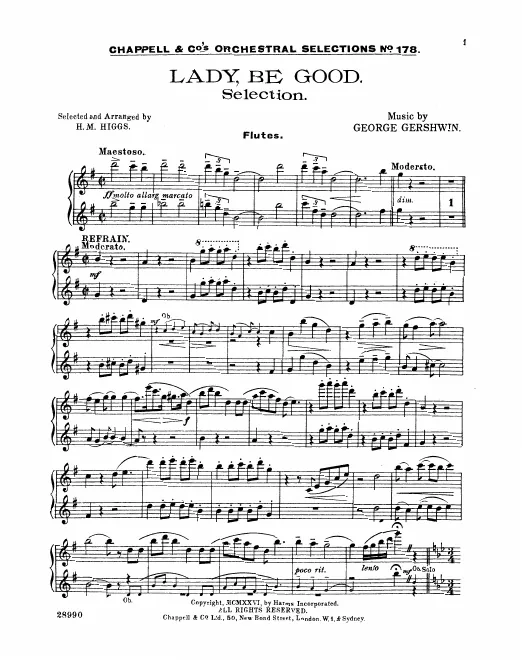 First page of Lady, Be Good
