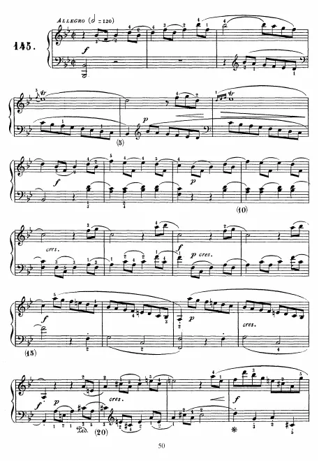 First page of Keyboard Sonata in B-flat major