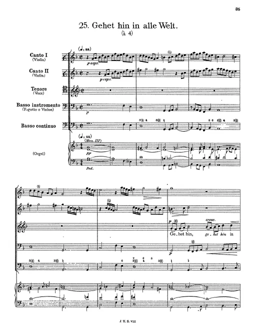 First page of Gehet hin in alle Welt