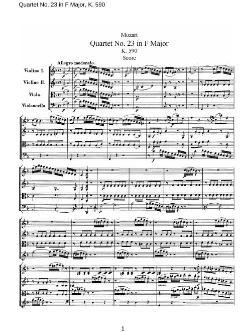 First page of String Quartet No.23