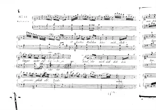 First page of O liebes Mädchen, höre mich