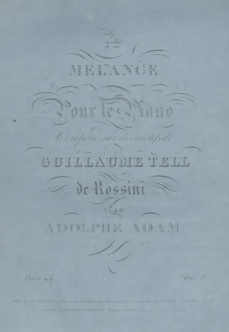 First page of Deuxième mélange sur des motifs de Guillaume Tell de Rossini