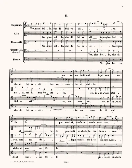 First page of Vergine bella