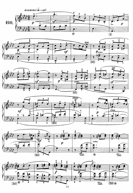First page of Keyboard Sonata in A-flat major
