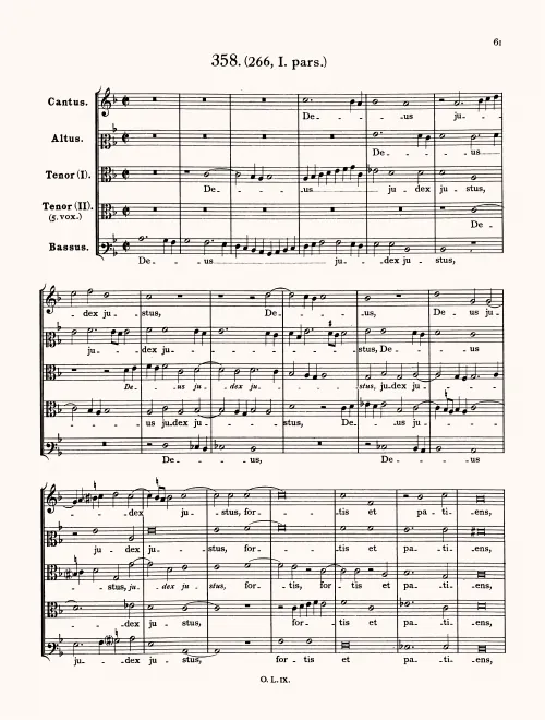 First page of Deus iudex iustus