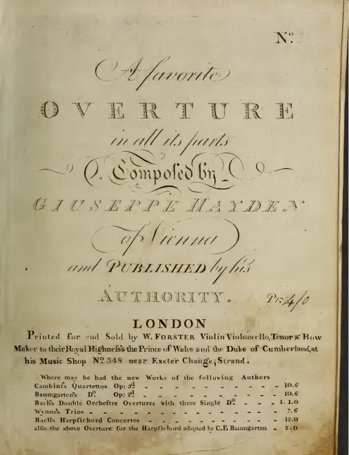 First page of Symphony No.62 in D major