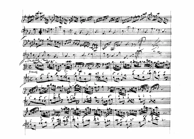 First page of Violin Sonata in D minor