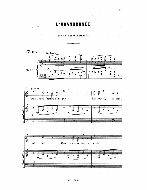 First page of L'abandonnée