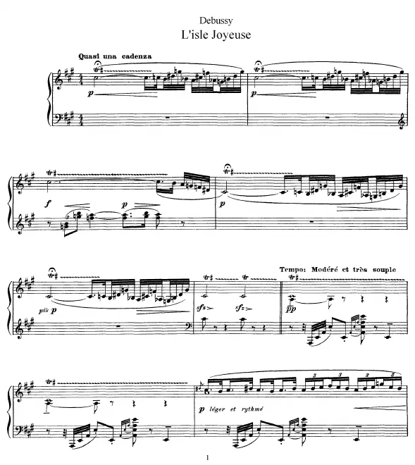 First page of L'isle joyeuse