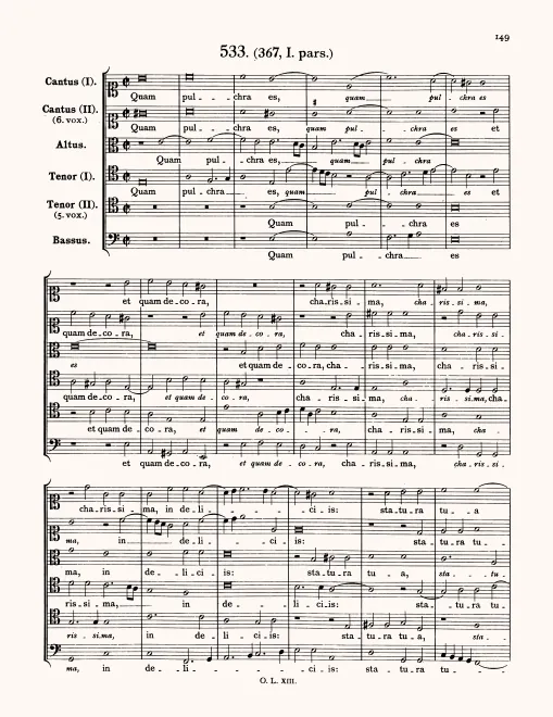 First page of Quam pulchra es