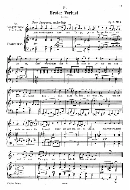Complete Score (Medium voice, transposed to )