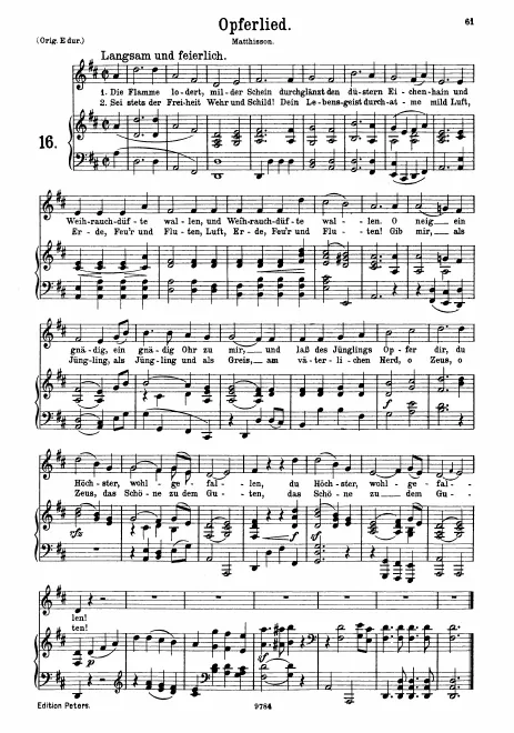 Complete Score (medium/low voice, transposed to )
