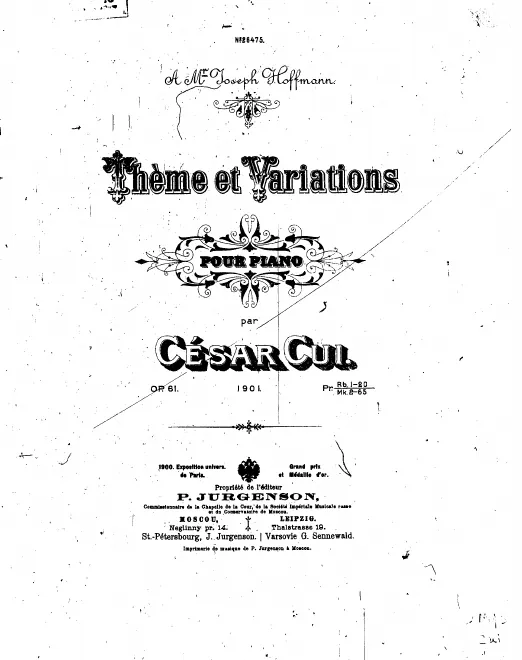 First page of Theme and Variations