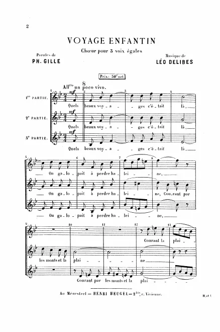 First page of Voyage enfantin