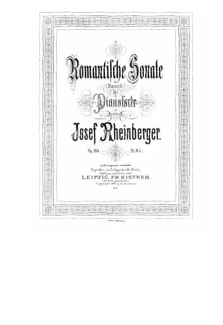 First page of Piano Sonata No.4 ("Romantic")