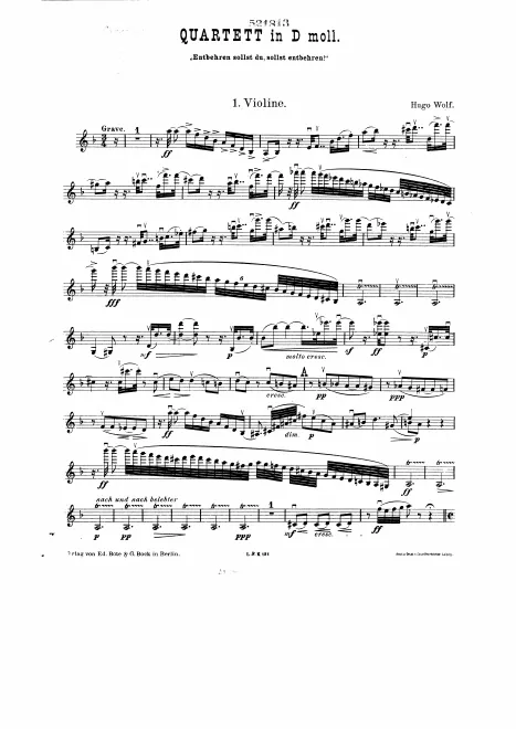 First page of String Quartet