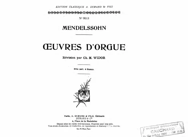 First page of Oeuvres d'orgue