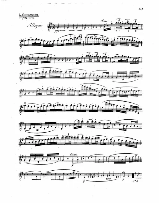 First page of Potpourri No.3 on Themes by Mozart