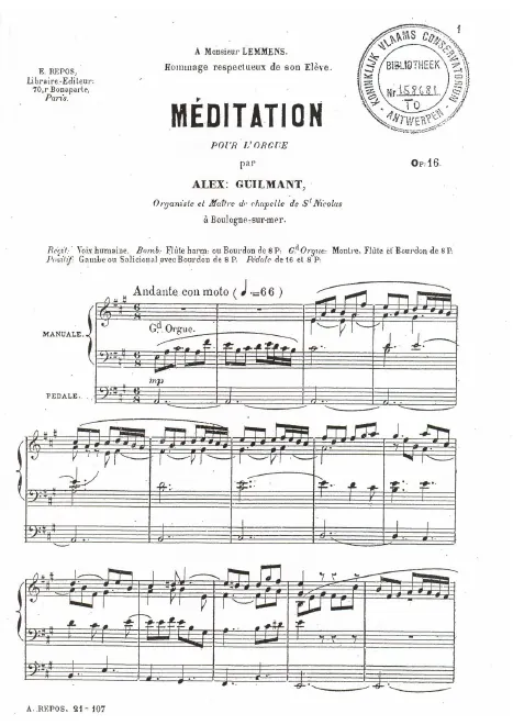 First page of Méditation