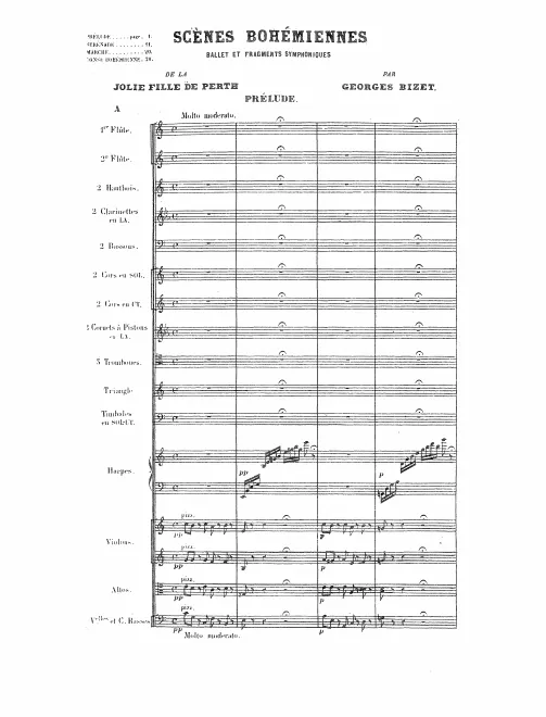 First page of Scènes bohémiennes
