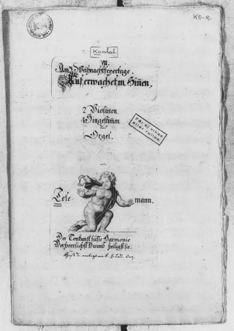 First page of Auf, erwachet, meine Sinnen
