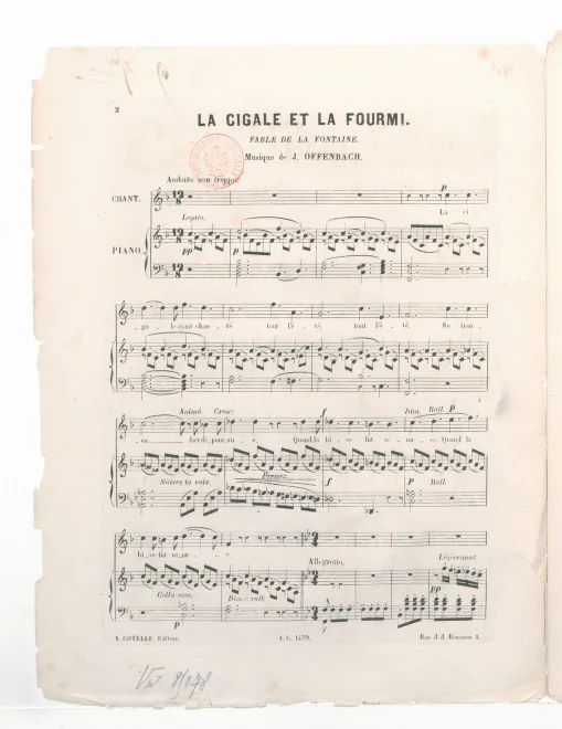 First page of La cigale et la fourmi