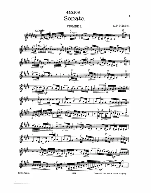 First page of Trio Sonata