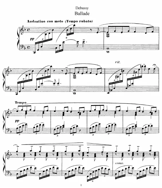First page of Ballade
