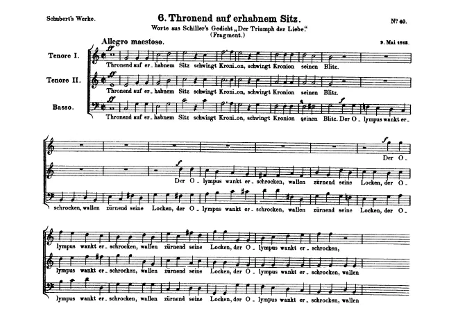First page of Thronend auf erhabnem Sitz
