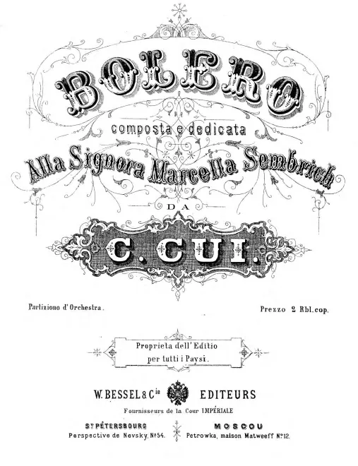 First page of Bolero